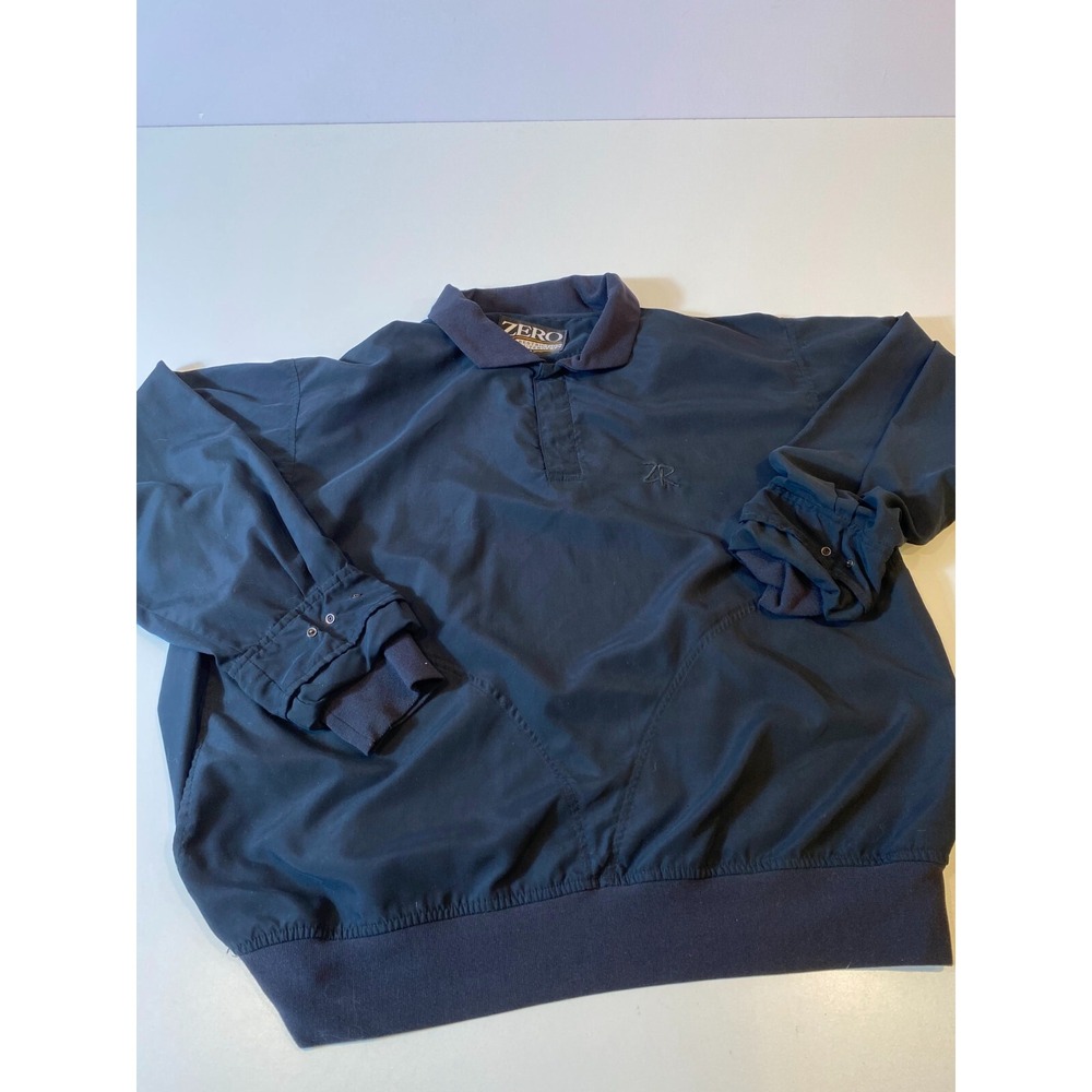 Zero Restriction Wind Stopper Jacket Mens XL Black Windbreaker Golf Outdoors USA
